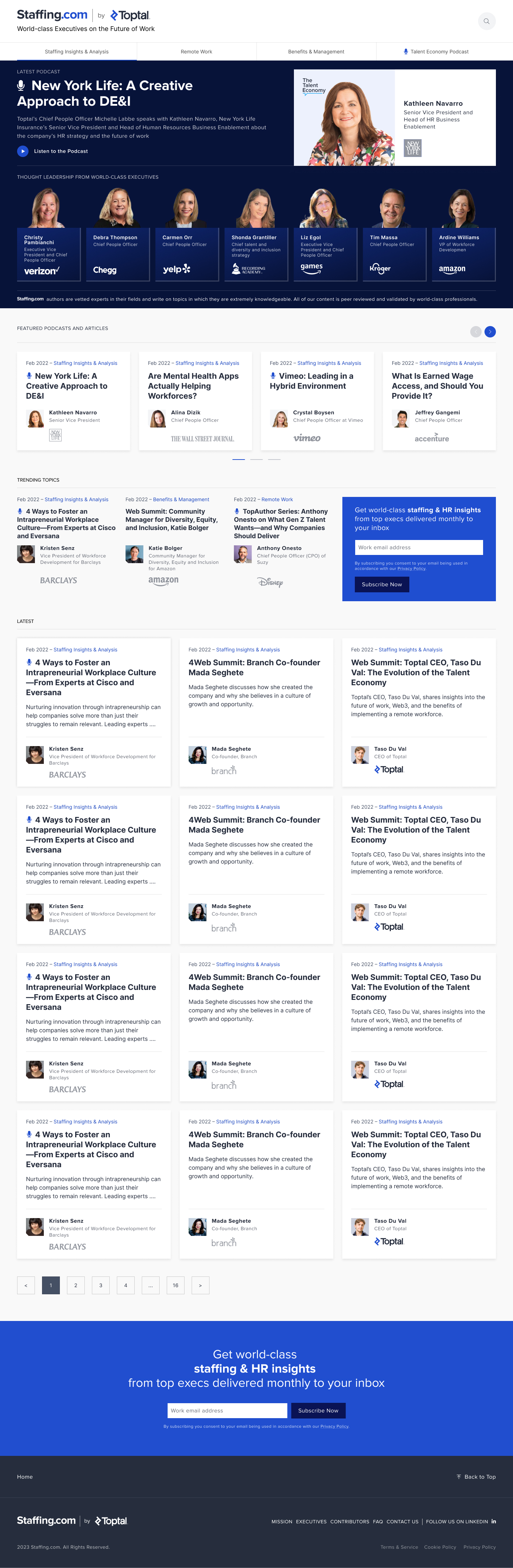Staffing.com — editorial platform